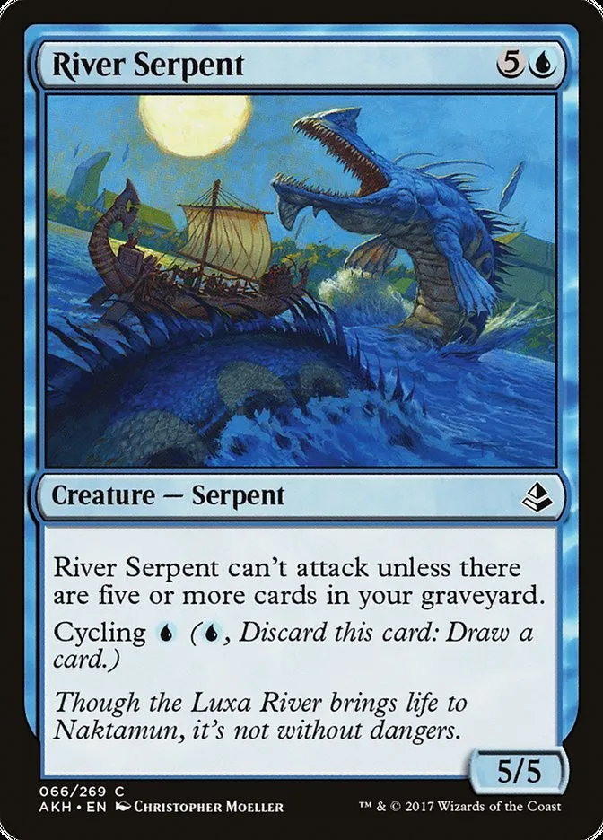 2017 Amonkhet River Serpent common #66 common card image
