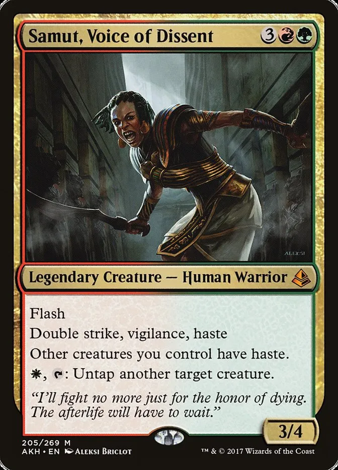 2017 Amonkhet Samut, Voice of Dissent mythic #205 mythic card image
