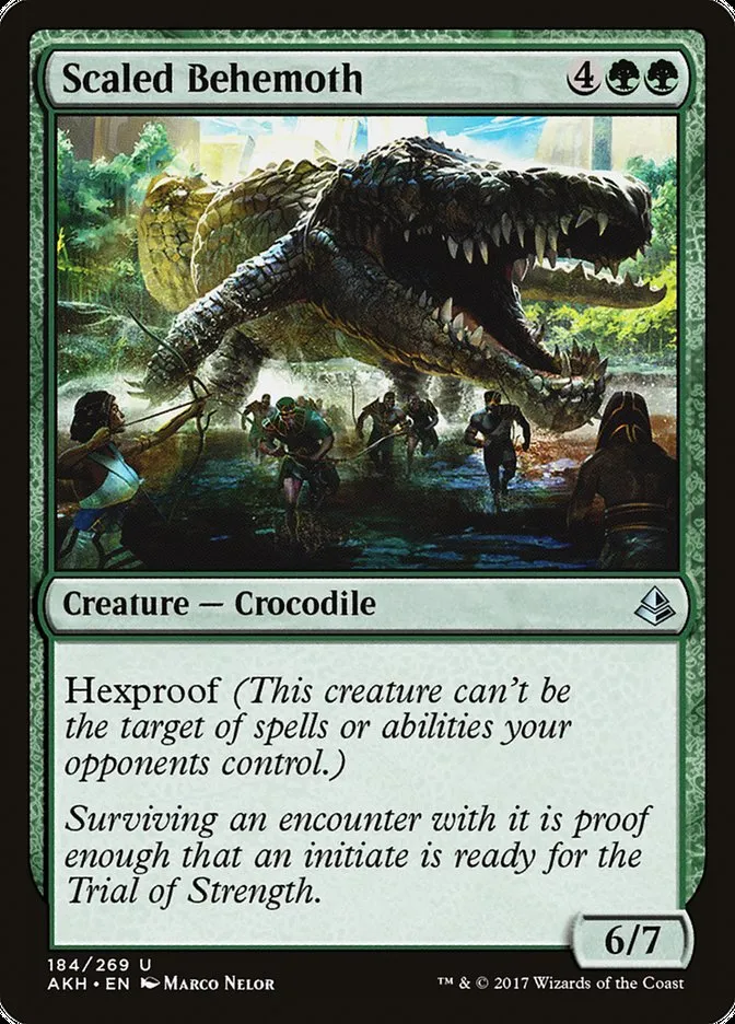 2017 Amonkhet Scaled Behemoth uncommon #184 uncommon card image
