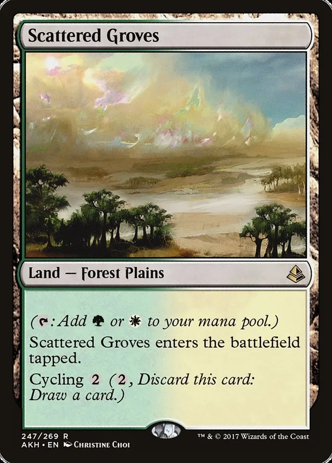 2017 Amonkhet Scattered Groves rare #247 rare card image