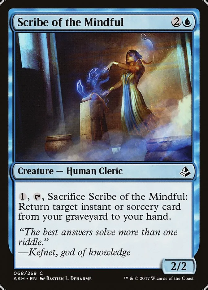 2017 Amonkhet Scribe of the Mindful #68 common card image