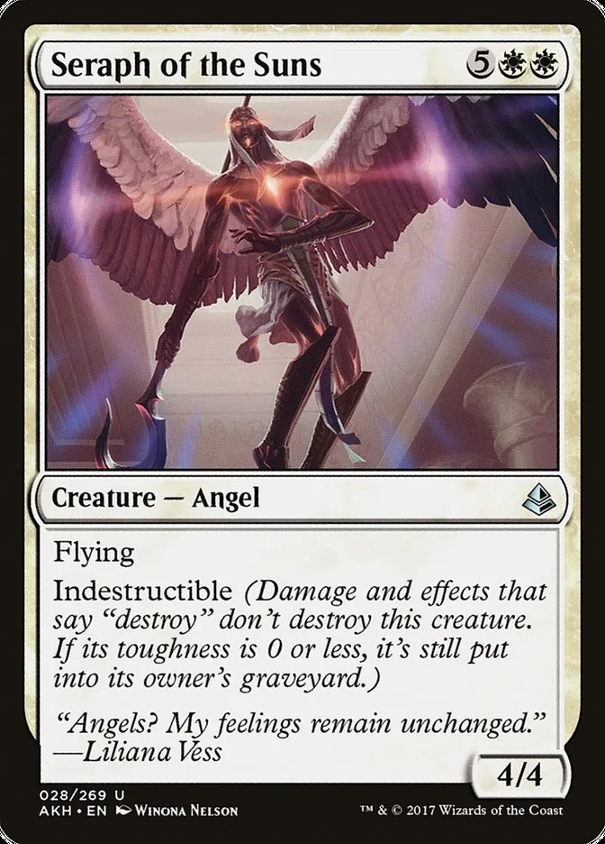 2017 Amonkhet Seraph of the Suns #28 uncommon card image