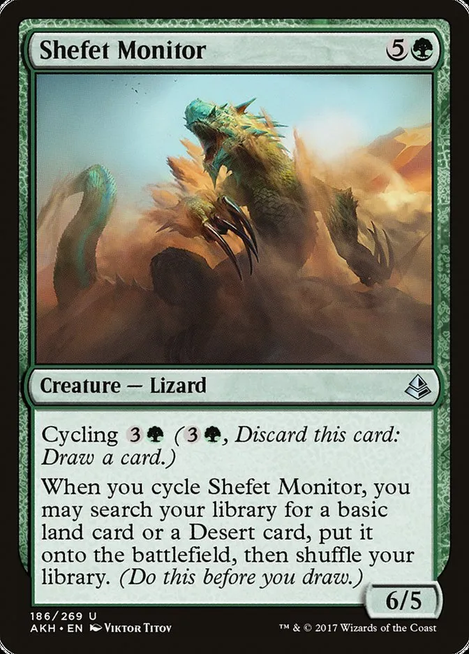 2017 Amonkhet Shefet Monitor #186 uncommon card image