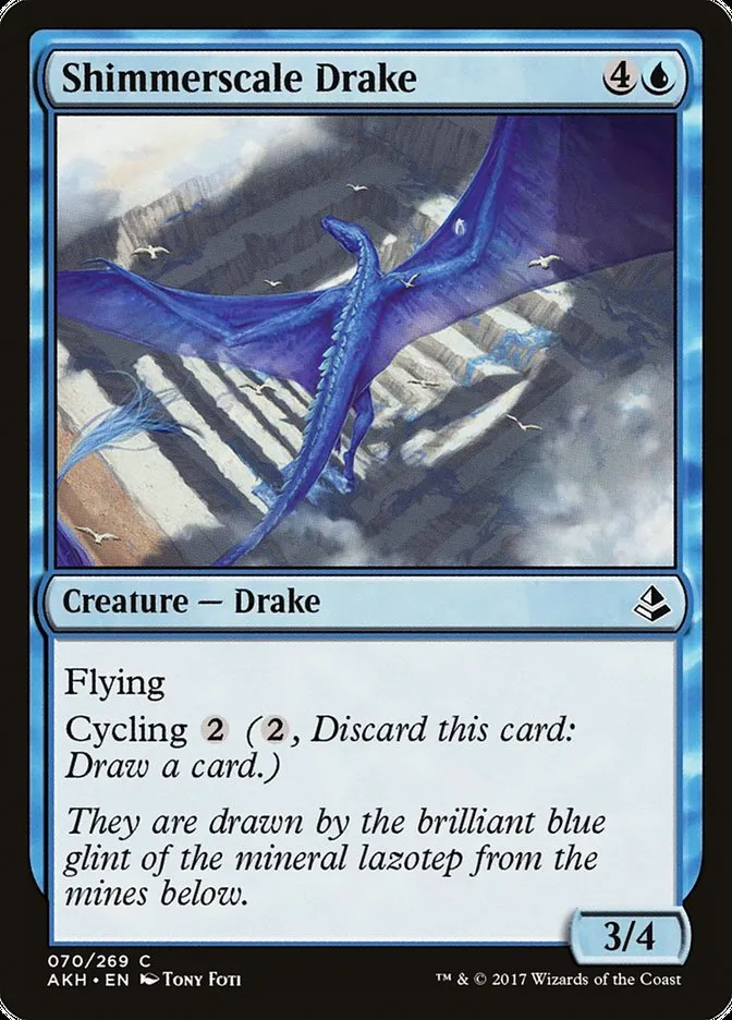 2017 Amonkhet Shimmerscale Drake common #70 common card image