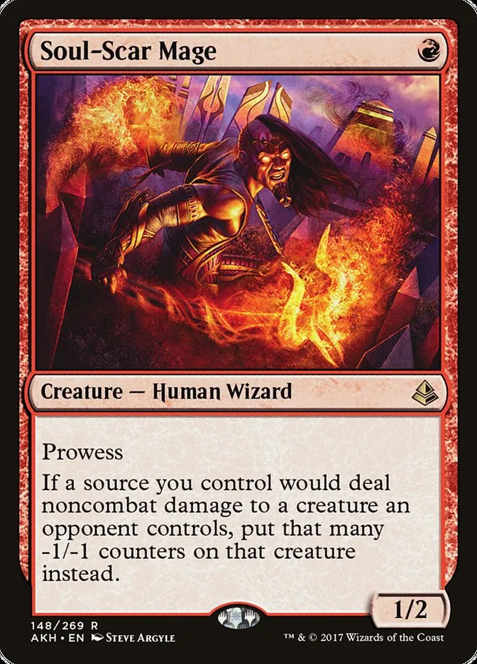 2017 Amonkhet Soul-Scar Mage rare #148 rare card image