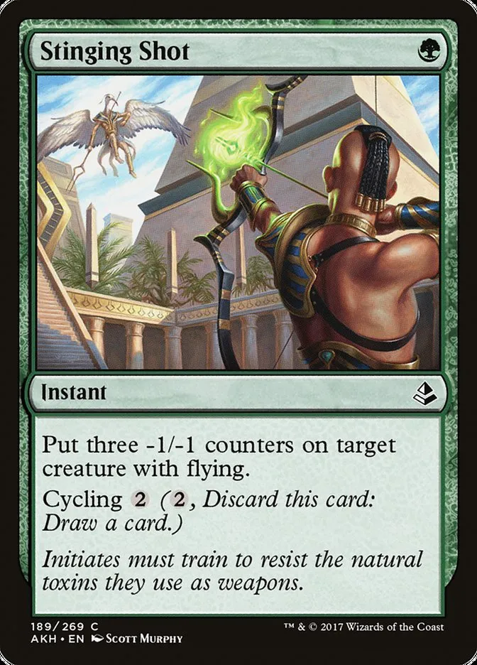 2017 Amonkhet Stinging Shot common #189 common card image