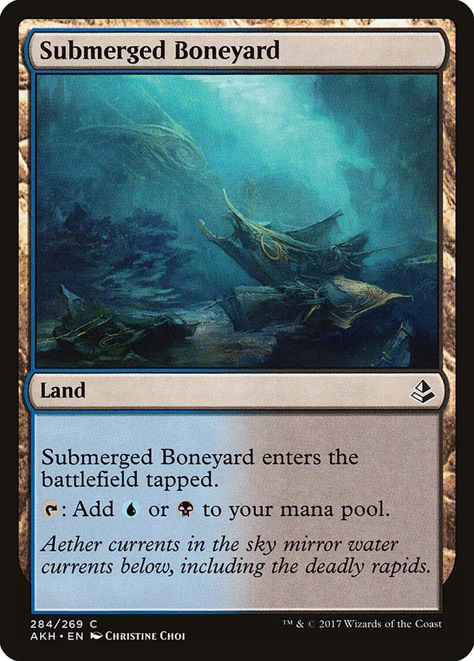 2017 Amonkhet Submerged Boneyard common #284 common card image