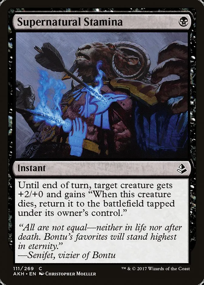 2017 Amonkhet Supernatural Stamina common #111 common card image