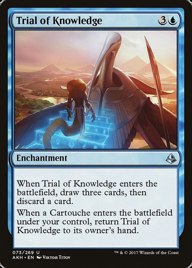 2017 Amonkhet Trial of Knowledge uncommon #73 uncommon card image