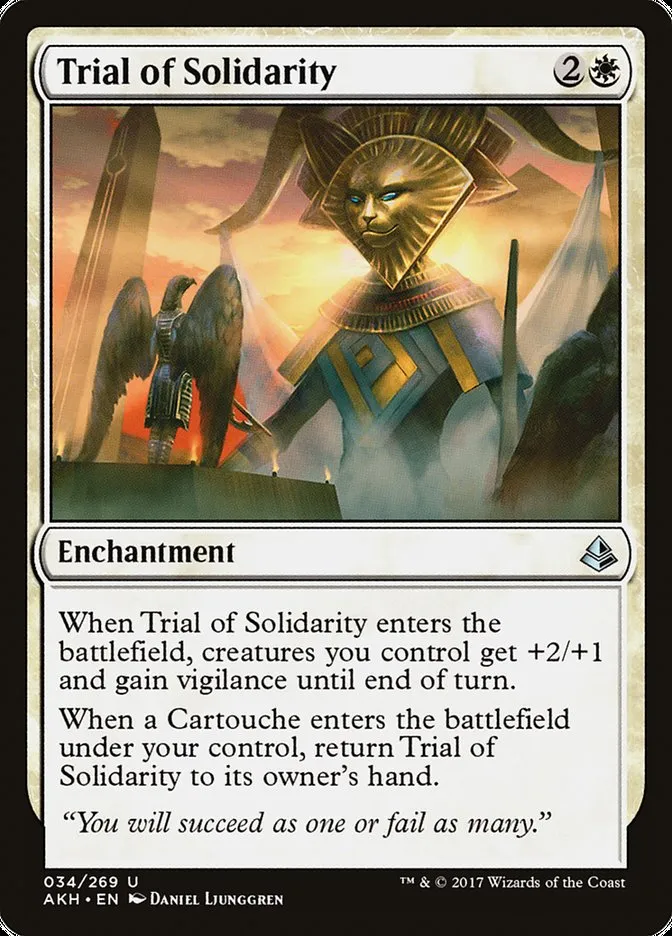 2017 Amonkhet Trial of Solidarity #34 uncommon card image