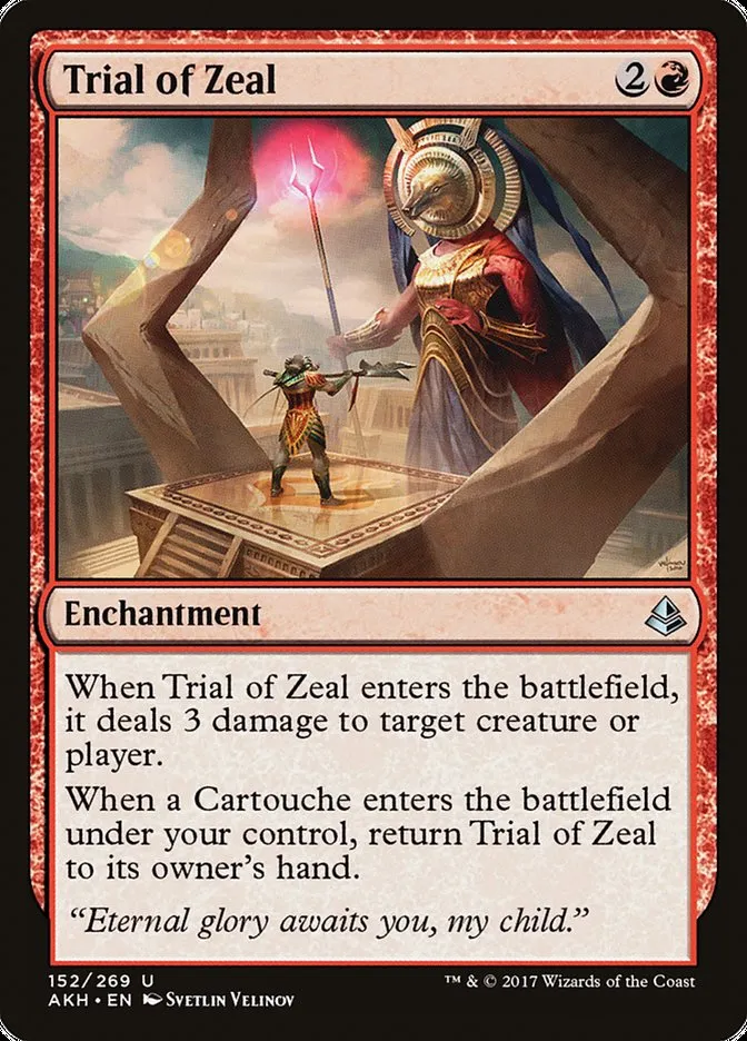 2017 Amonkhet Trial of Zeal #152 uncommon card image