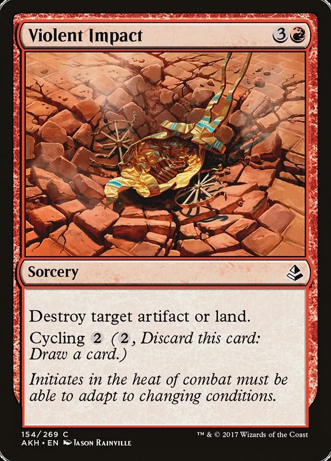 2017 Amonkhet Violent Impact common #154 common card image