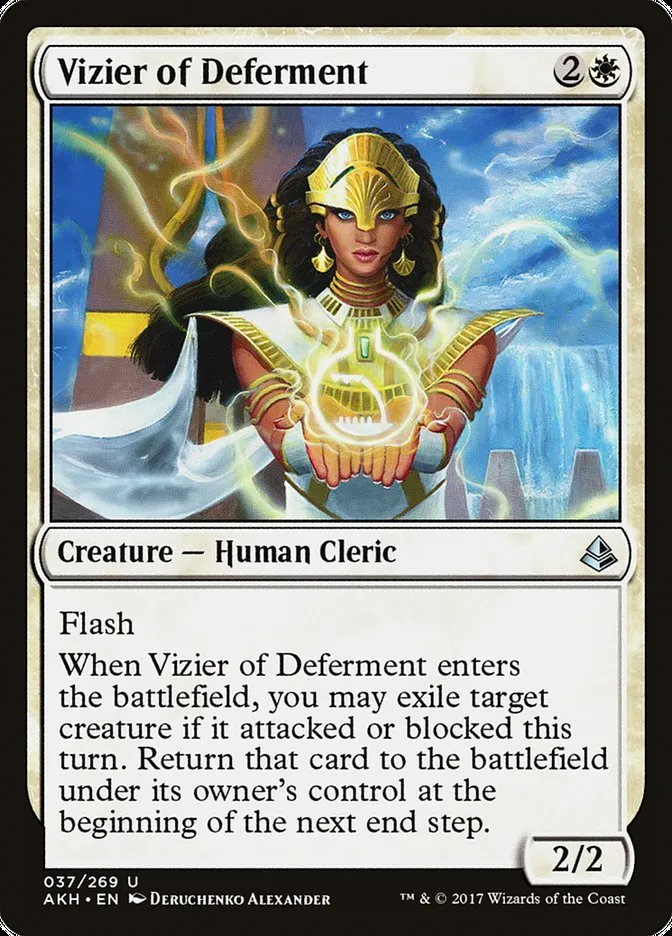 2017 Amonkhet Vizier of Deferment #37 uncommon card image