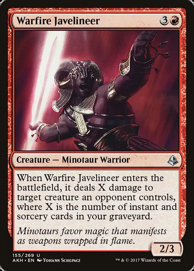 2017 Amonkhet Warfire Javelineer uncommon #155 uncommon card image
