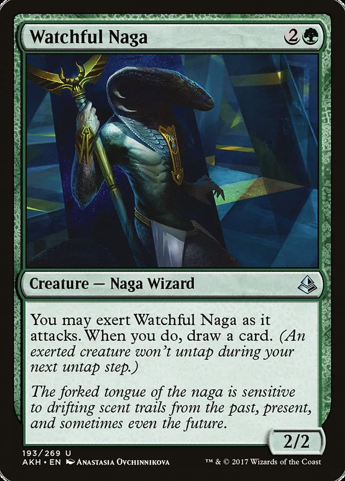 2017 Amonkhet Watchful Naga uncommon #193 uncommon card image
