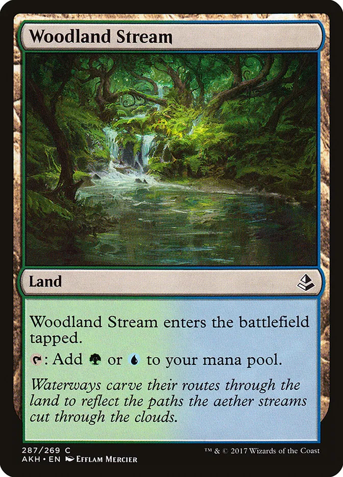 2017 Amonkhet Woodland Stream common #287 common card image