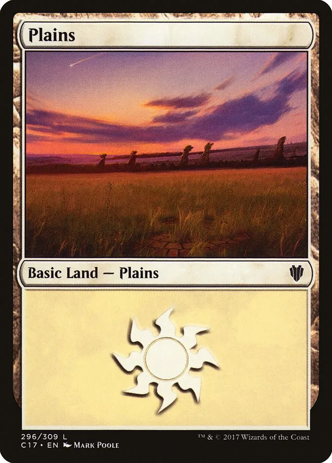 2017 Commander 2017 Plains common #296 common card image