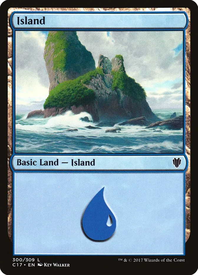 2017 Commander 2017 Island common #300 common card image