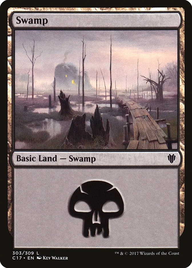 2017 Commander 2017 Swamp common #303 common card image