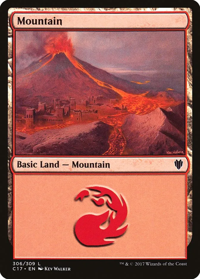 2017 Commander 2017 Mountain common #306 common card image