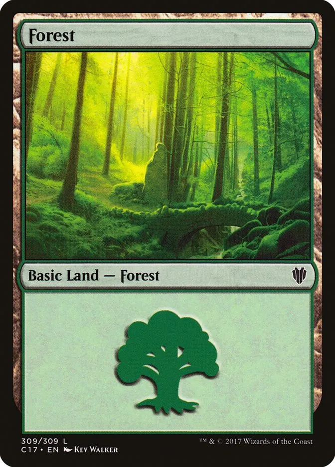 2017 Commander 2017 Forest common #309 common card image
