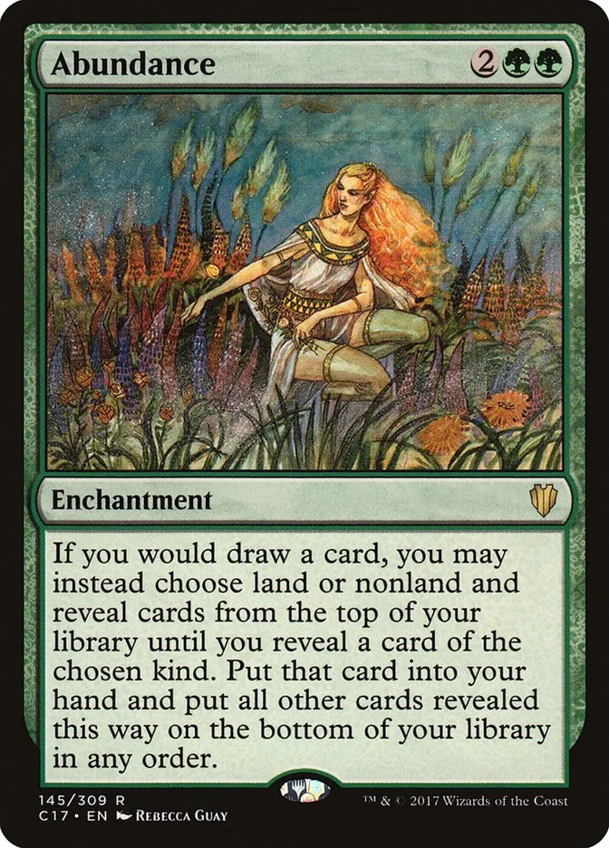 2017 Commander 2017 Abundance rare #145 rare card image