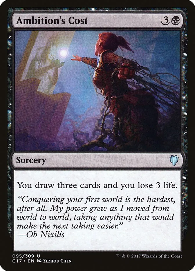 2017 Commander 2017 Ambition's Cost uncommon #95 uncommon card image