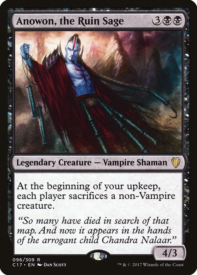 2017 Commander 2017 Anowon, the Ruin Sage #96 rare card image