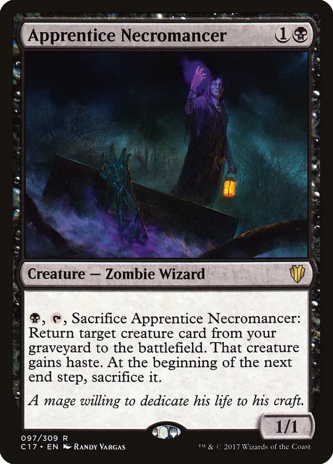 2017 Commander 2017 Apprentice Necromancer rare #97 rare card image