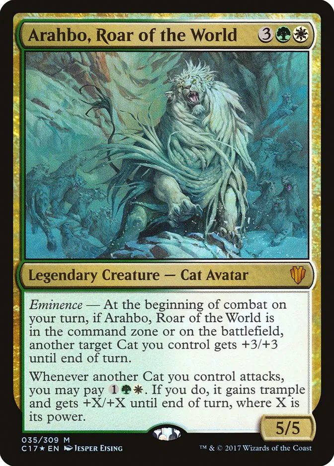 2017 Commander 2017 Arahbo, Roar of the World [Foil] mythic #35 mythic card image
