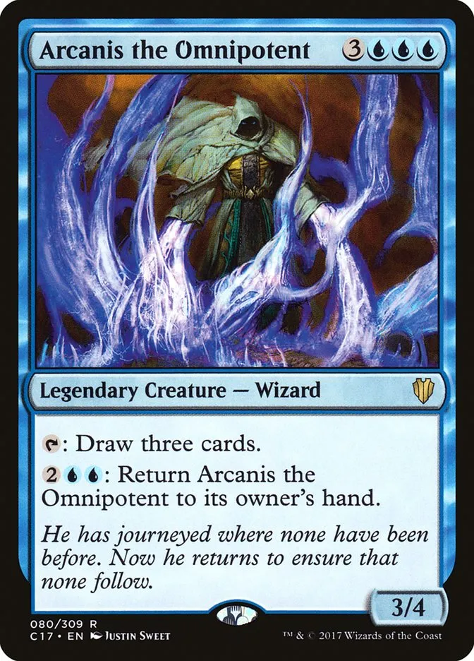 2017 Commander 2017 Arcanis the Omnipotent rare #80 rare card image