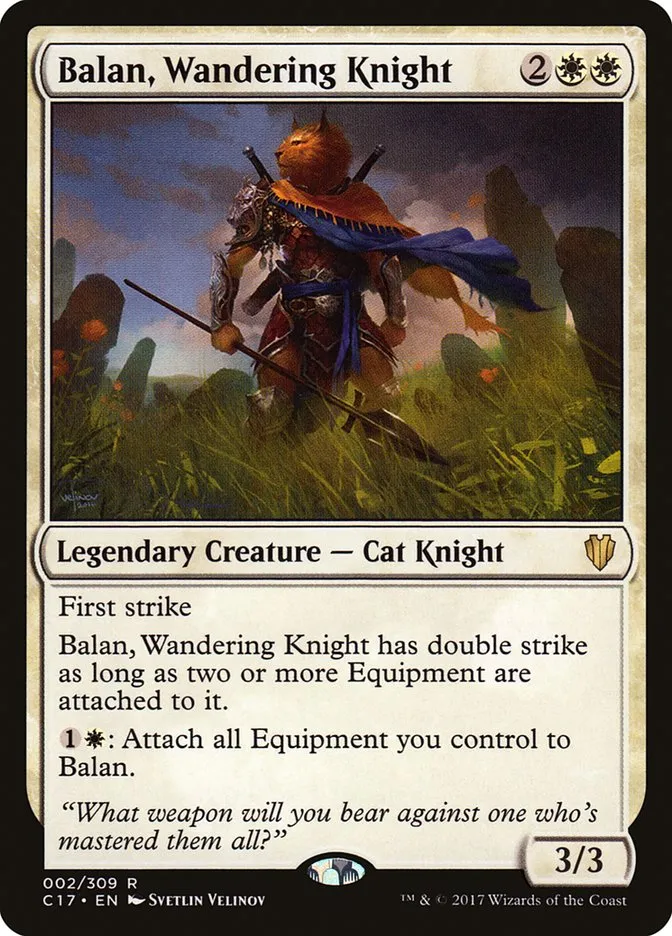 2017 Commander 2017 Balan, Wandering Knight rare #2 rare card image