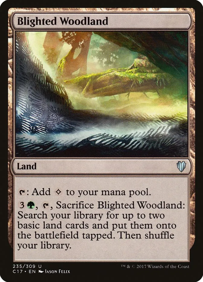 2017 Commander 2017 Blighted Woodland #235 uncommon card image