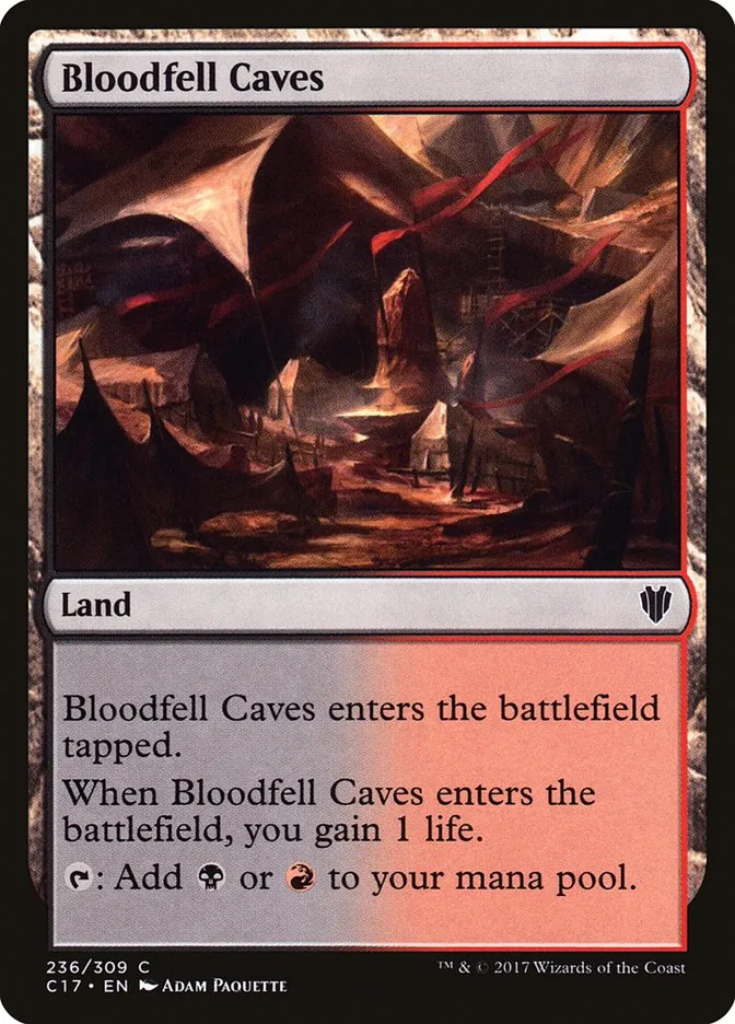 2017 Commander 2017 Bloodfell Caves common #236 common card image