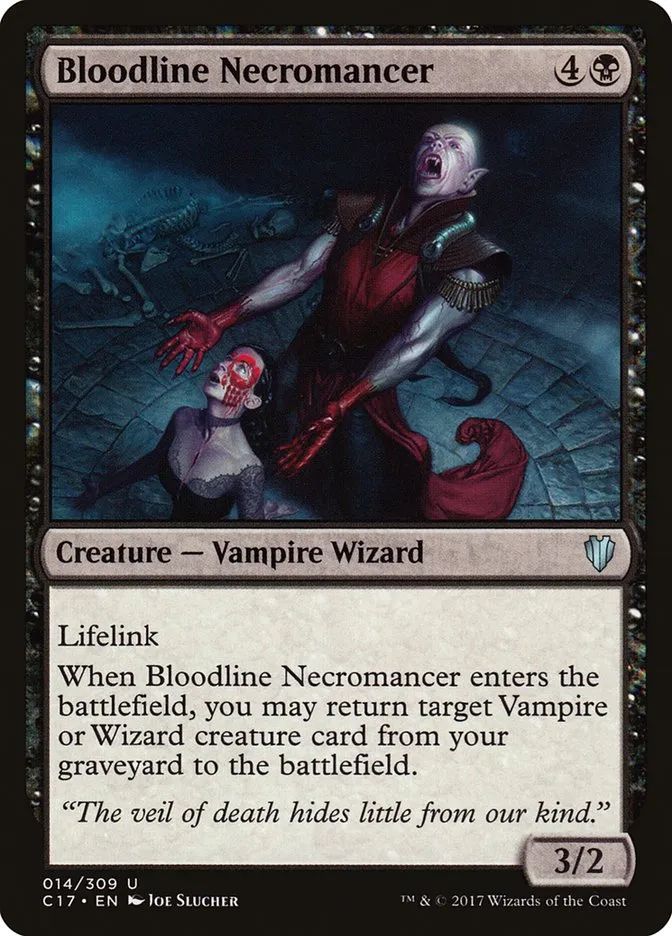 2017 Commander 2017 Bloodline Necromancer uncommon #14 uncommon card image