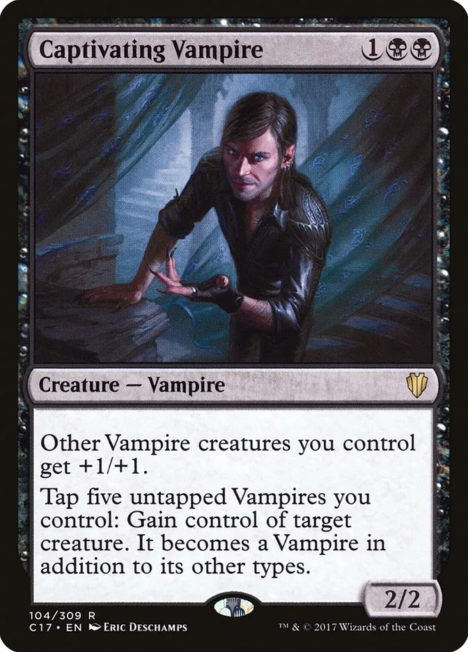 2017 Commander 2017 Captivating Vampire rare #104 rare card image