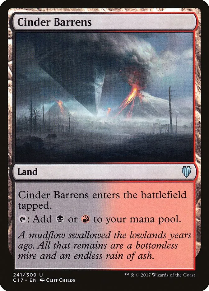 2017 Commander 2017 Cinder Barrens uncommon #241 uncommon card image