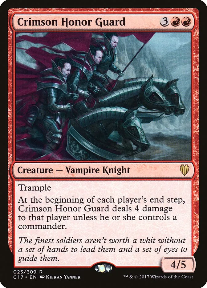 2017 Commander 2017 Crimson Honor Guard #23 rare card image