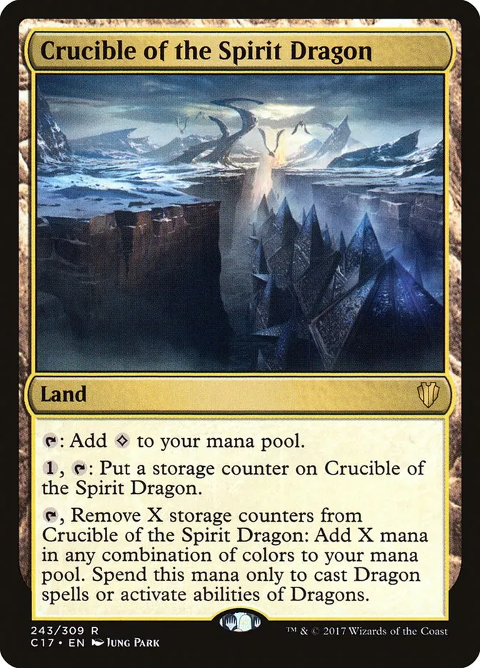 2017 Commander 2017 Crucible of the Spirit Dragon #243 rare card image