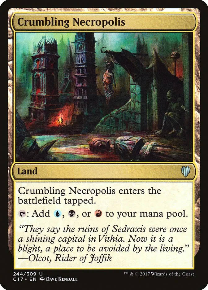 2017 Commander 2017 Crumbling Necropolis uncommon #244 uncommon card image