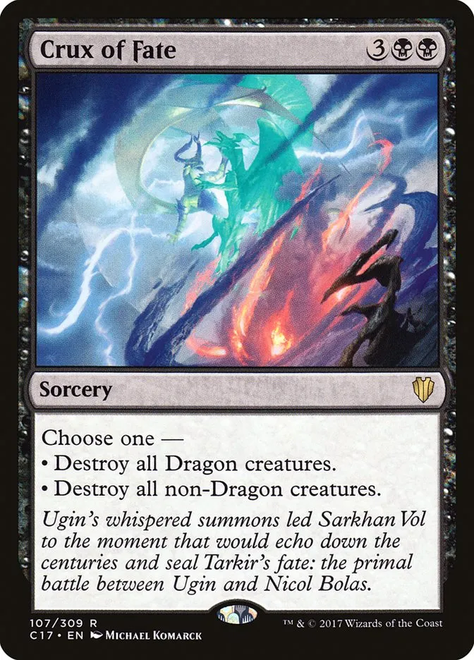 2017 Commander 2017 Crux of Fate #107 rare card image
