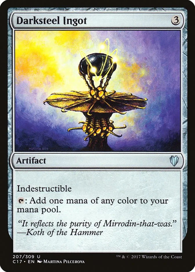 2017 Commander 2017 Darksteel Ingot #207 uncommon card image
