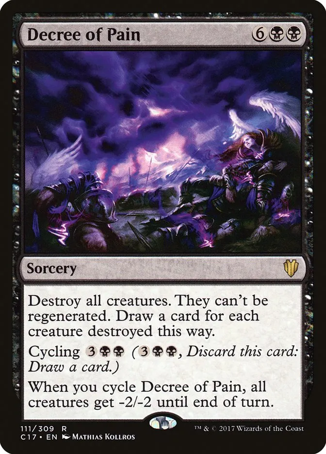 2017 Commander 2017 Decree of Pain #111 rare card image