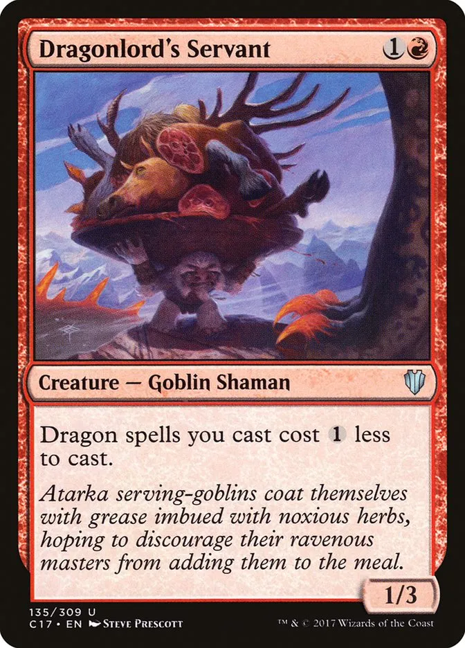 2017 Commander 2017 Dragonlord's Servant uncommon #135 uncommon card image