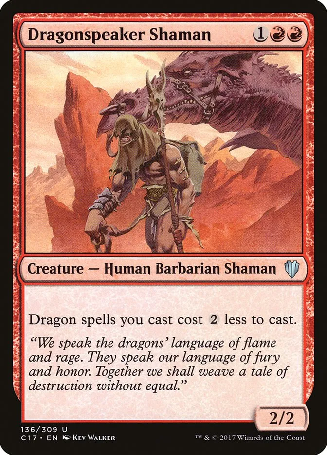 2017 Commander 2017 Dragonspeaker Shaman uncommon #136 uncommon card image