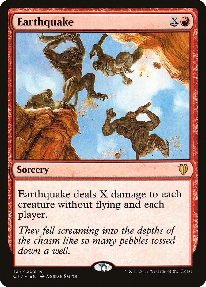 2017 Commander 2017 Earthquake rare #137 rare card image