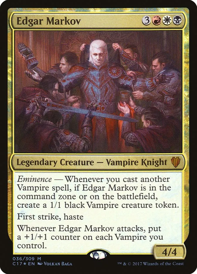 2017 Commander 2017 Edgar Markov mythic #36 mythic card image