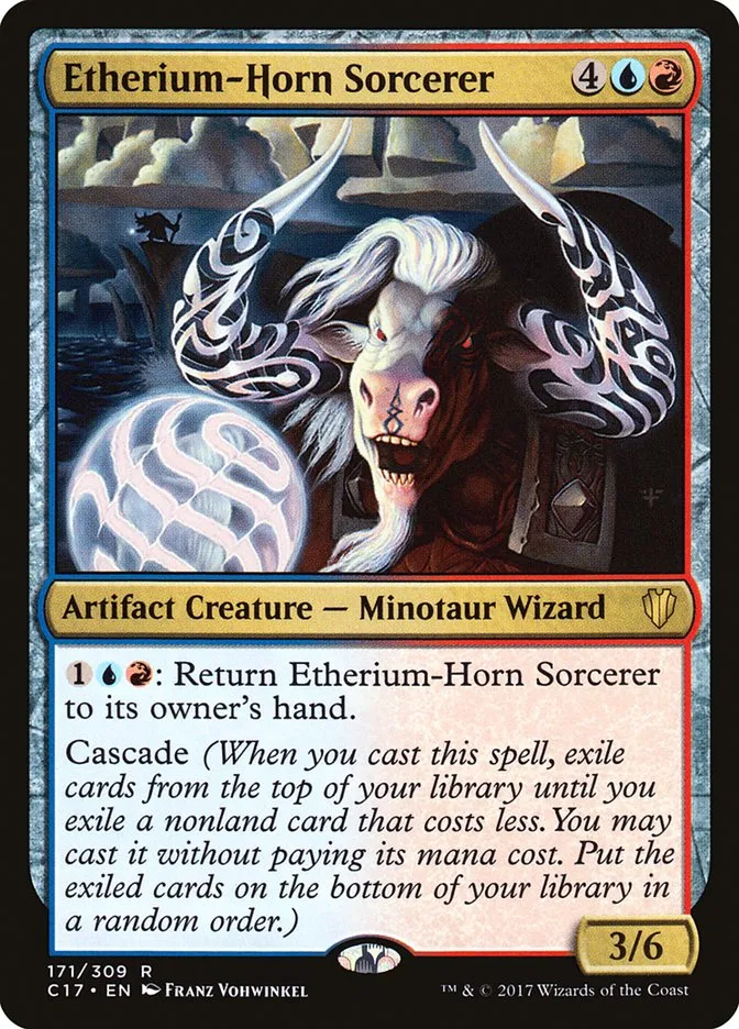 2017 Commander 2017 Etherium-Horn Sorcerer #171 rare card image