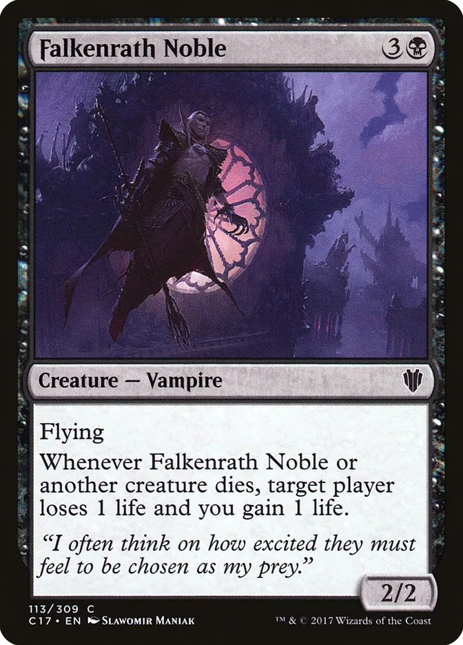 2017 Commander 2017 Falkenrath Noble common #113 common card image