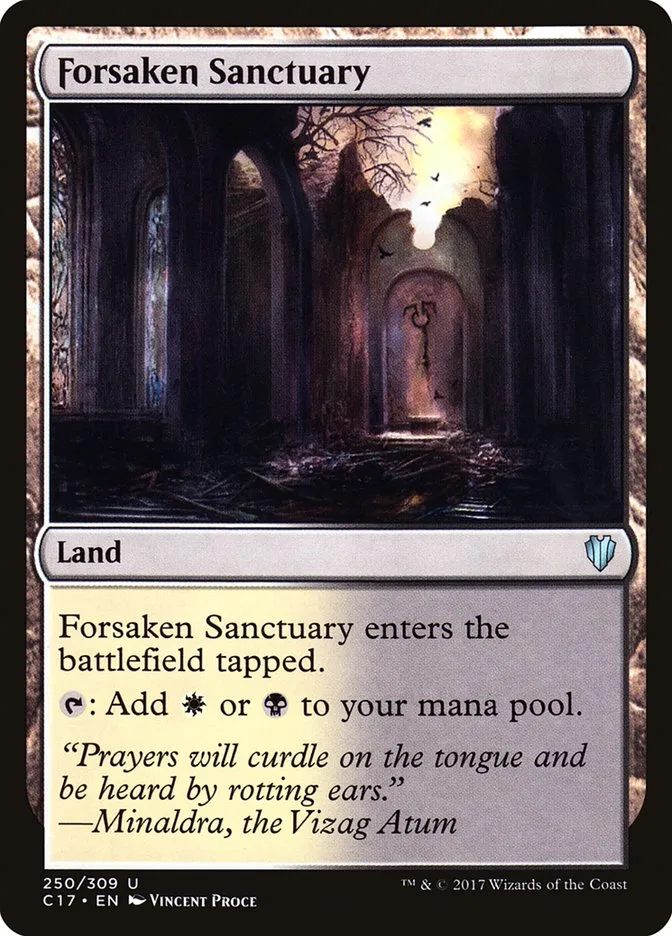 2017 Commander 2017 Forsaken Sanctuary uncommon #250 uncommon card image